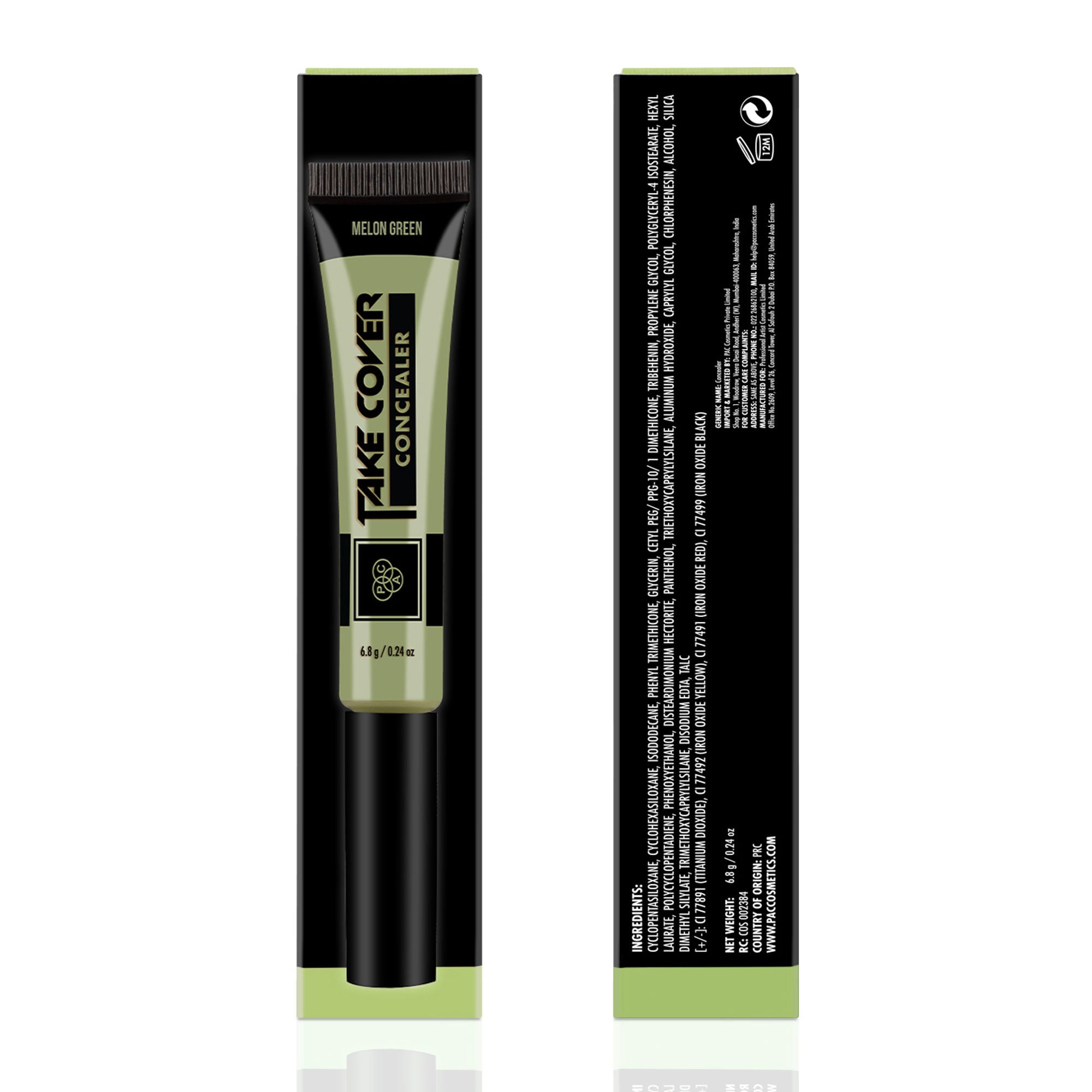 PAC Studio Take Cover Concealer - 19 Melon Green - Distacart