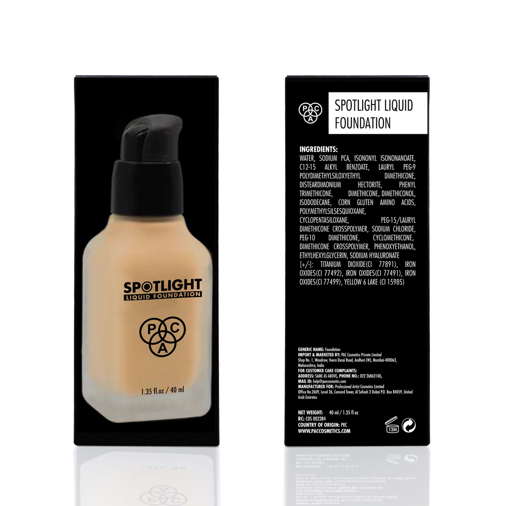 PAC Studio Spotlight Liquid Foundation - Sand Bank