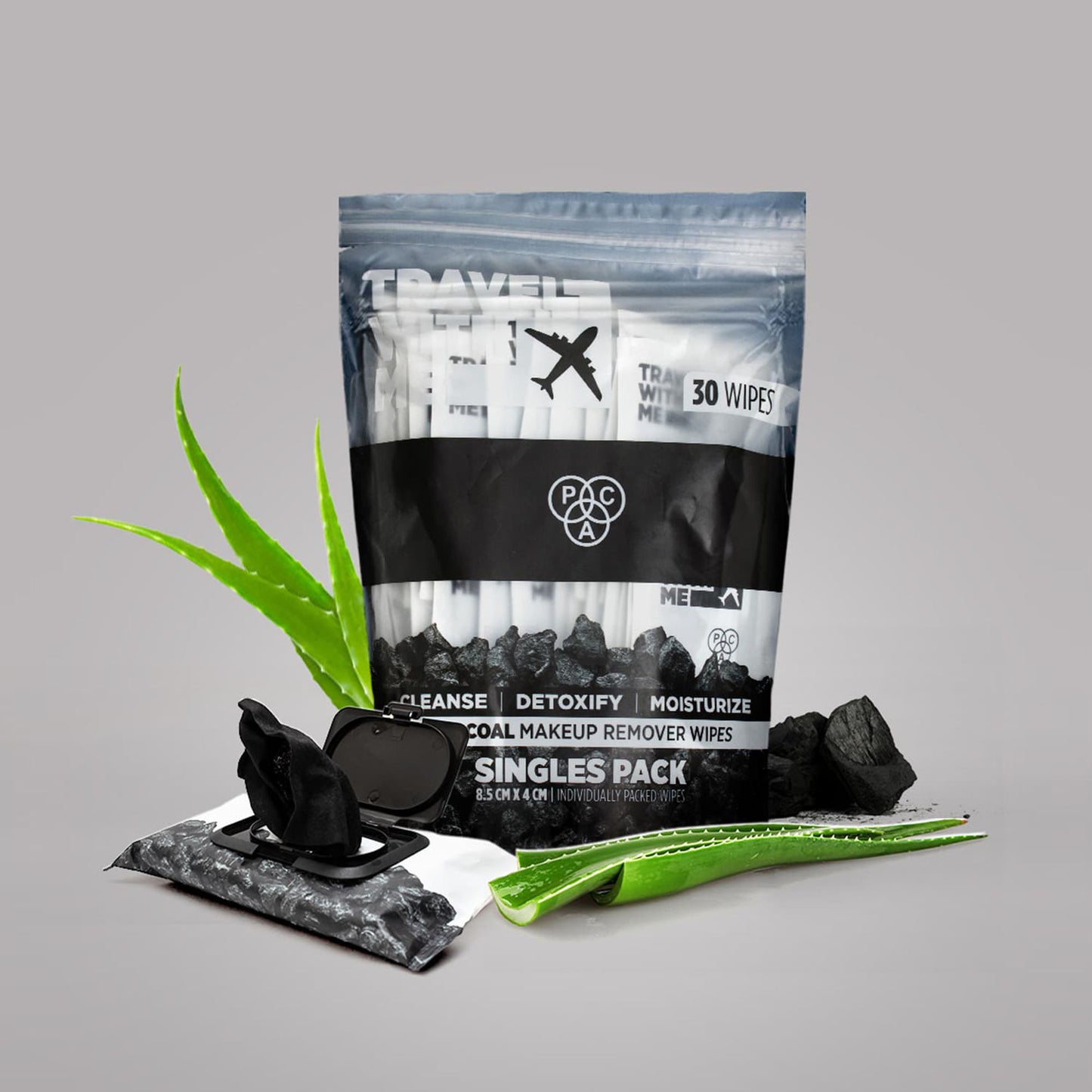 PAC Studio Travel With Me Charcoal Wipes - Distacart