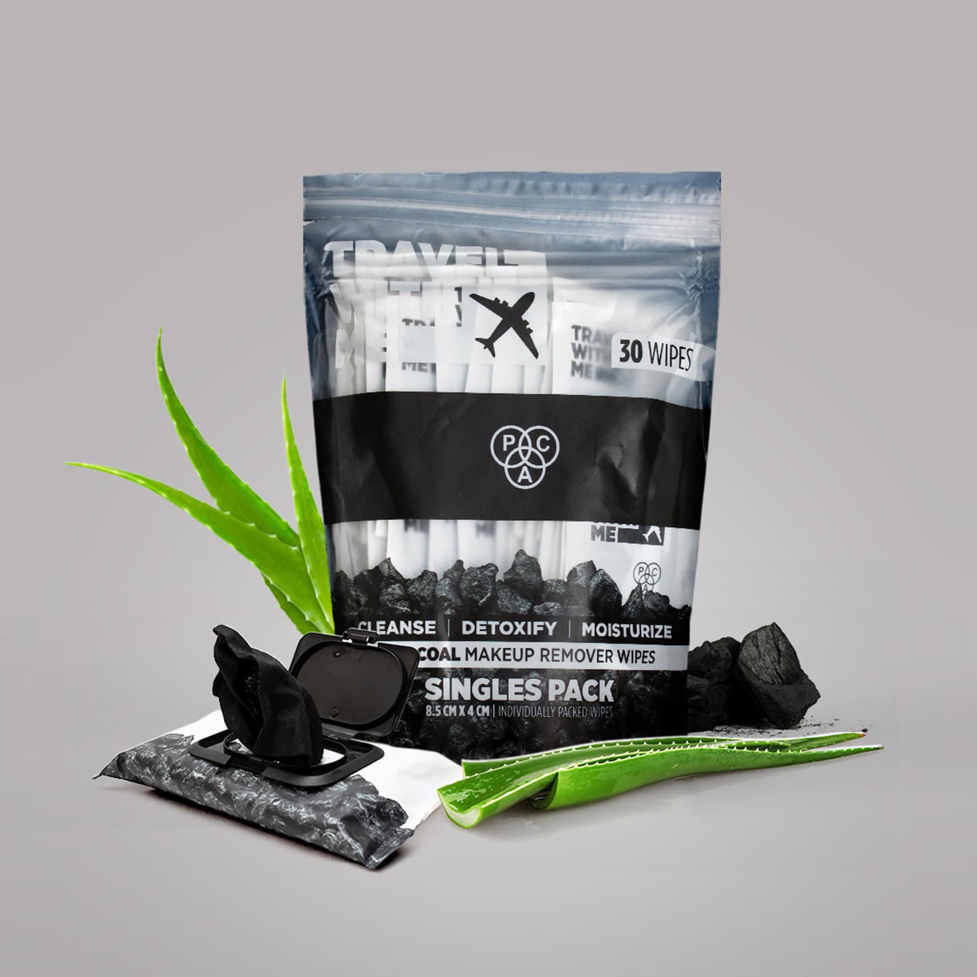 PAC Studio Travel With Me Charcoal Wipes (Singles)