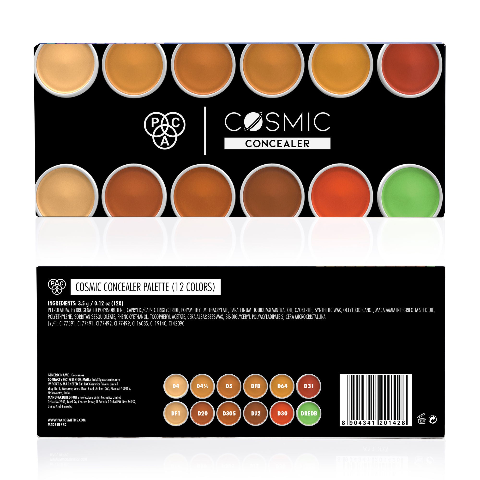 PAC Studio Cosmic Concealer Palette 12 Colors