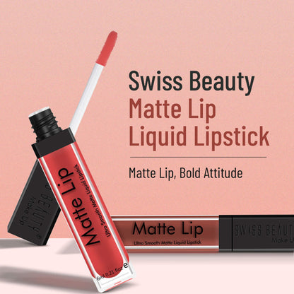 Swiss Beauty Ultra Smooth Matte Liquid Lipstick - 3 Caf - Distacart