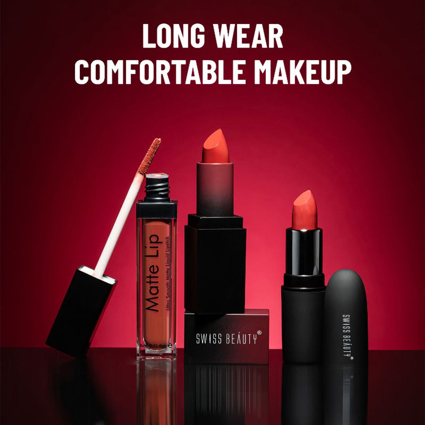 Swiss Beauty Ultra Smooth Matte Liquid Lipstick - 18 Fire Red - Distacart