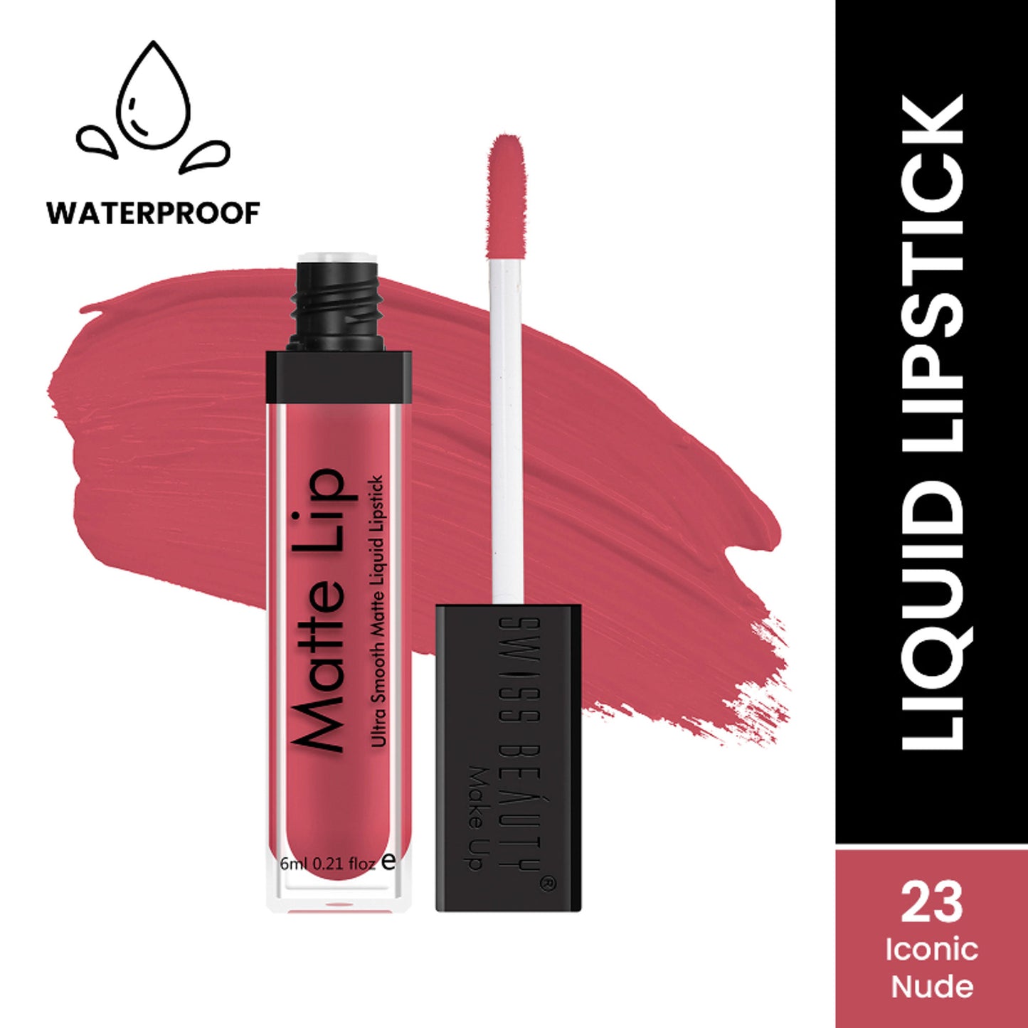 Swiss Beauty Ultra Smooth Matte Liquid Lipstick - 23 Iconic Nude