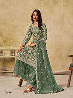 Thumbnail for Anaita Green Heavy Net Suit With Embroidery Work - Distacart