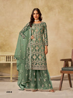 Thumbnail for Anaita Green Heavy Net Suit With Embroidery Work - Distacart