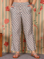 Thumbnail for Ode by House of Pataudi Floral Printed Straight Kurta with Palazzos - Distacart