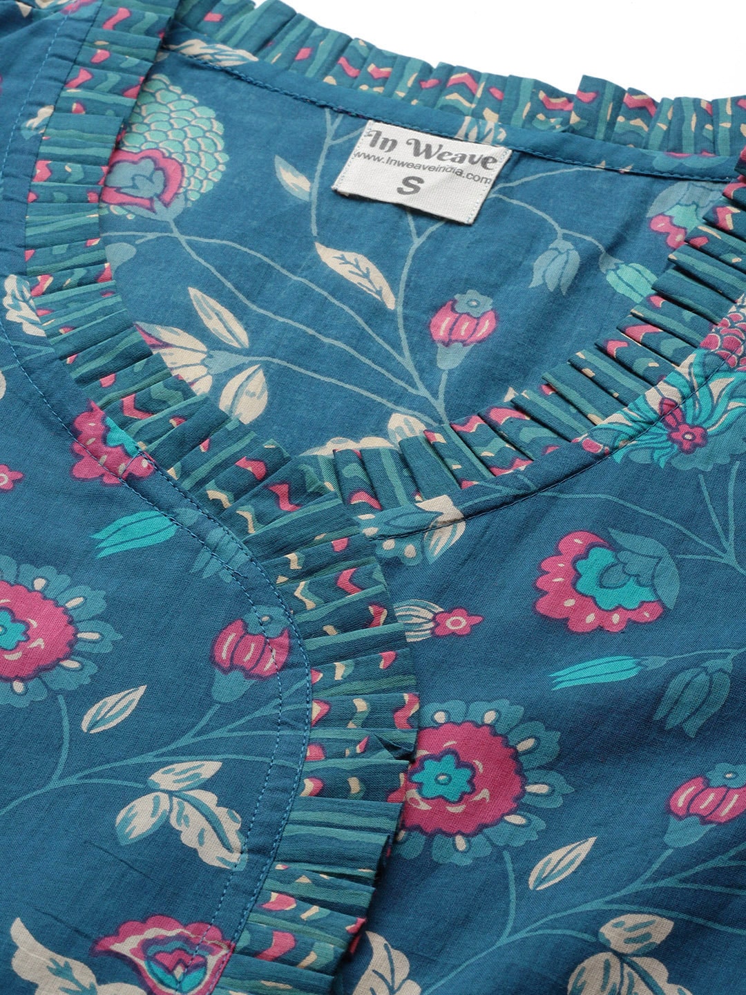 InWeave Blue Kalamkari Co Ord Set - Distacart