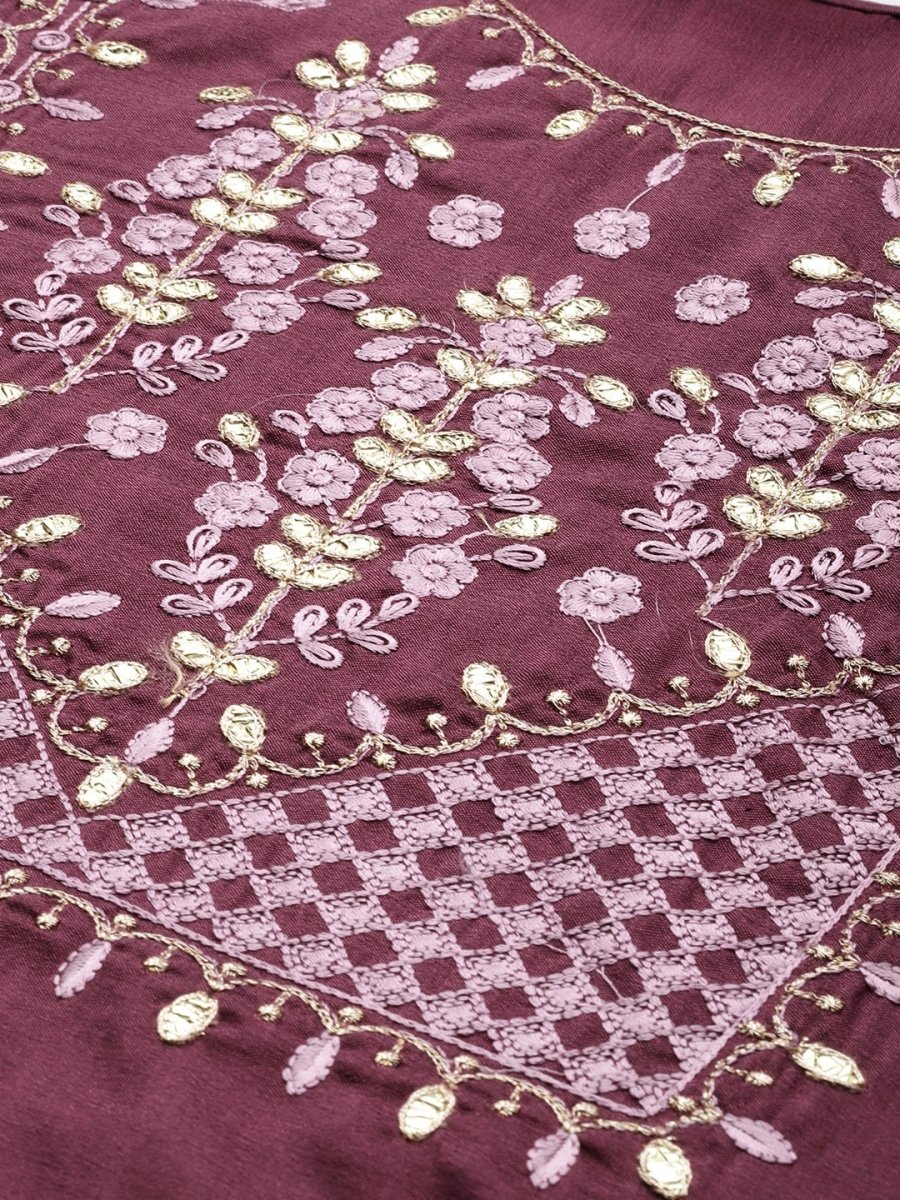 All About You Women Ethnic Motifs Embroidered Kurta With Trousers - Distacart