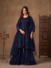 Anaita Navy Net Sharara Suit With Heavy Sequin Work - Distacart