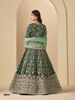 Thumbnail for Anaita D Green Velvet Anarkali Suits With Heavy Embroidery Work - Distacart