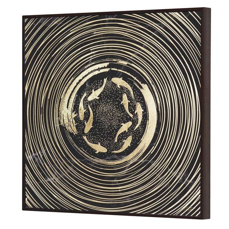 Tehzeeb Creations Golden Embossed Wall Painting