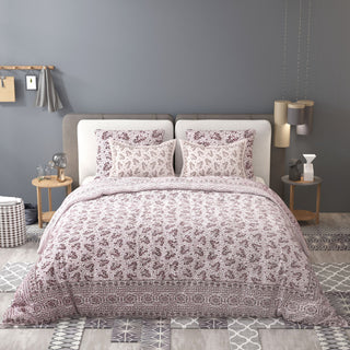 Blue Ethnic Motifs Cotton 200TC King Bedsheet With 2 Zipper Pillow Covers - King Size by House of Ree - Distacart