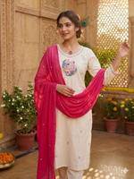 Thumbnail for Teeya Creation New Trendy Fancy Premium Kurta Set - Cream - Dista