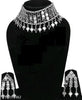 Tehzeeb Creations Women's Silver Colour Oxidised Necklace Set With Mirror Design - Distacart