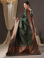 Thumbnail for Anouk Woven Design Zari Silk Blend Banarasi Saree - Distacart