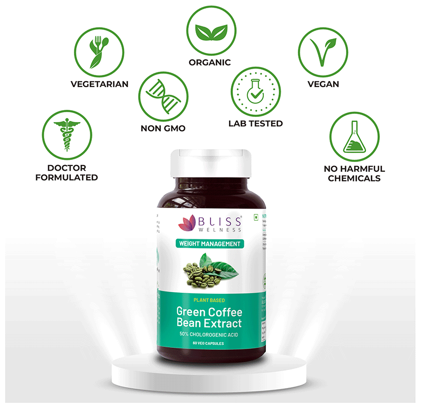 bliss welness weight management green coffee bean extract veg capsule vegicap