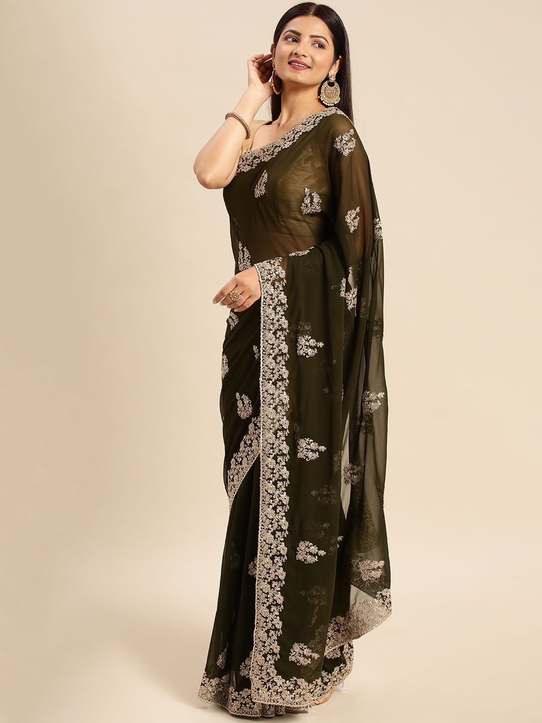 kasee Embroidered Ethnic Saree - Distacart