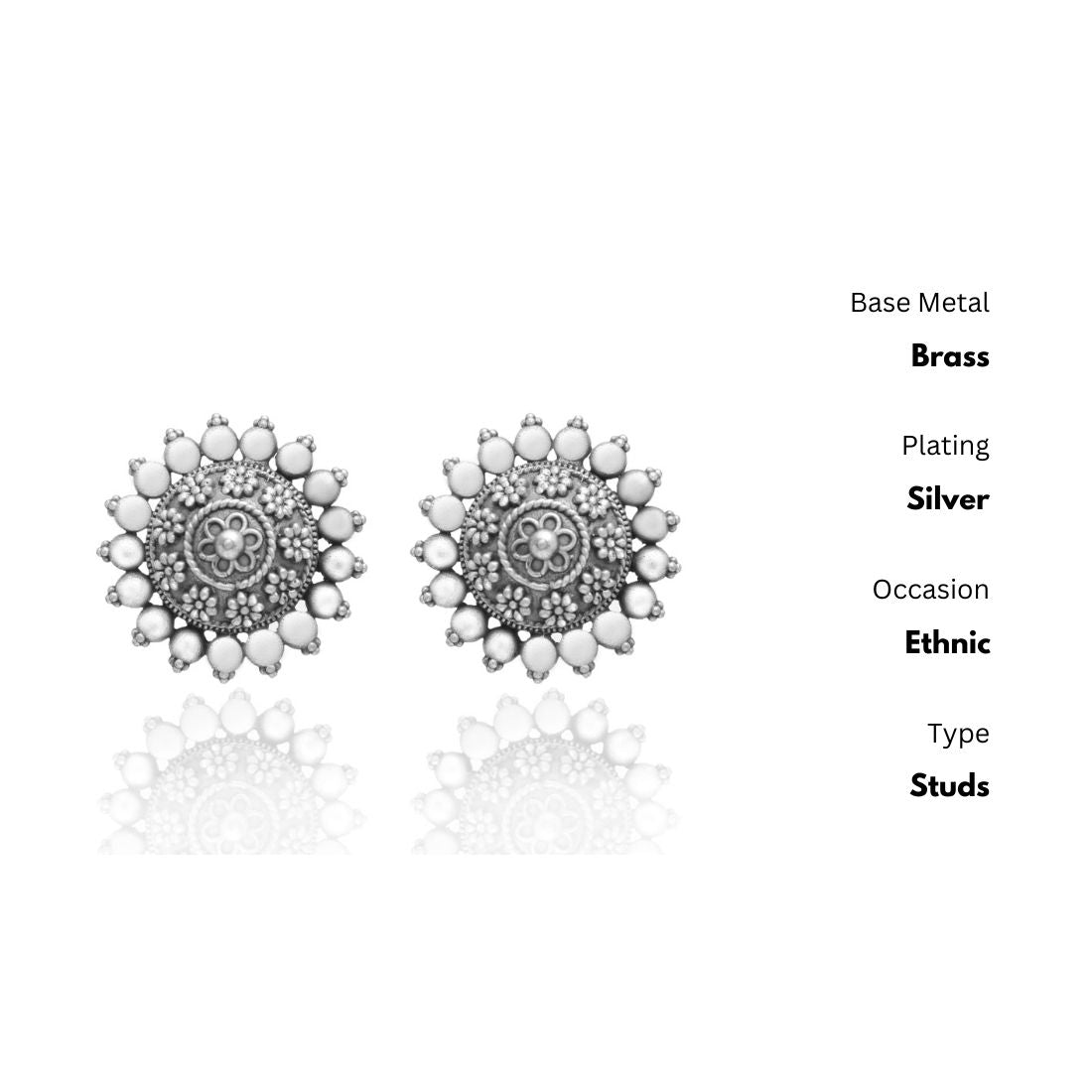 New Stylish Oxidized Gold-Polished Gold Studs Earrings for Womens by House of Ree - Distacart