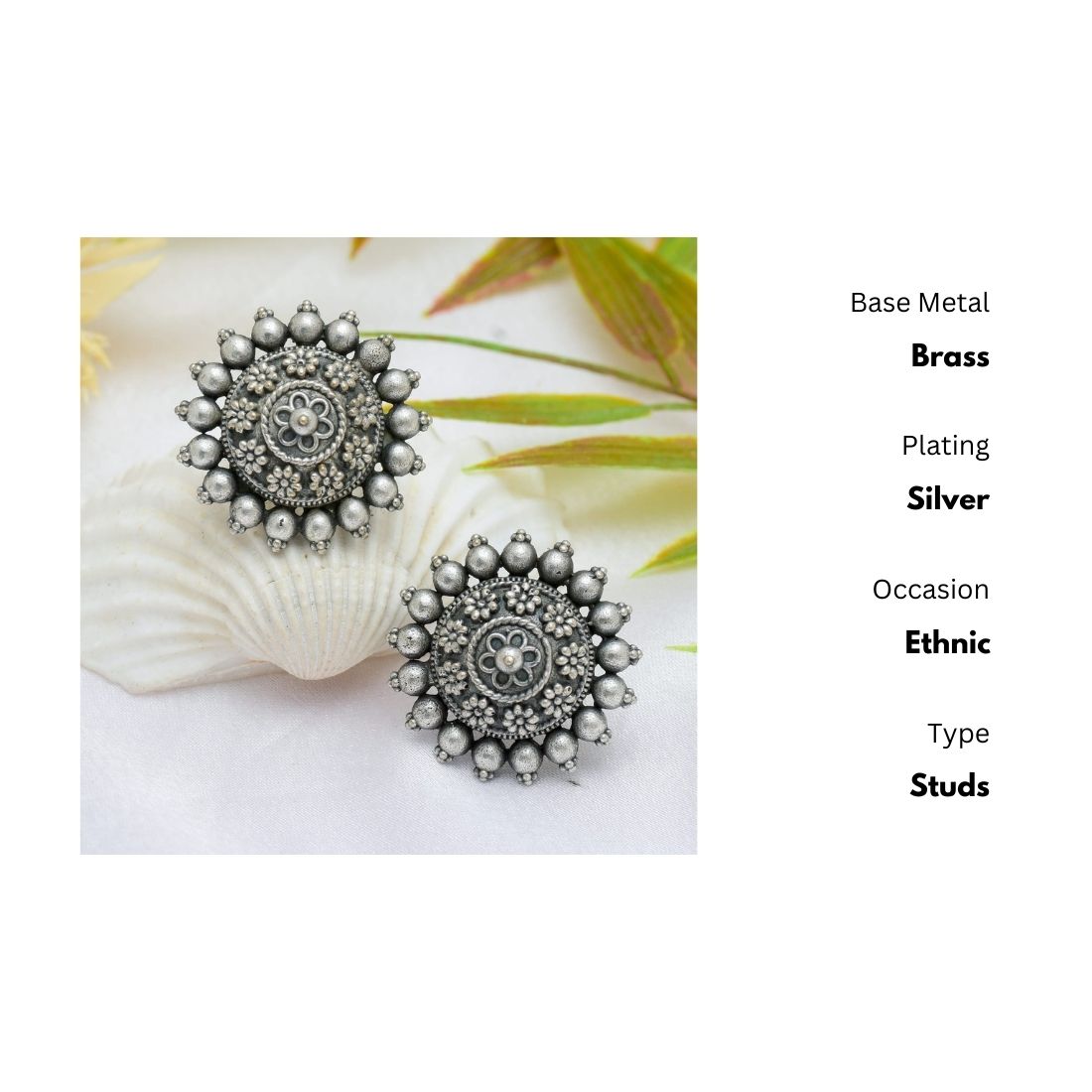 New Stylish Oxidized Gold-Polished Gold Studs Earrings for Womens by House of Ree - Distacart