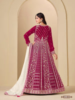 Thumbnail for Anaita Magenta Velvet Anarkali Suits With Heavy Embroidery Work - Distacart