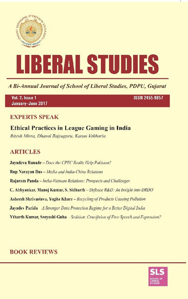 Liberal Studies : a Bi-Annual Journal of School of Liberal Studies, Pdpu, Gujarat (Vol. 2, Issue 1) January- June 2017 - Gyan Books - Distacart