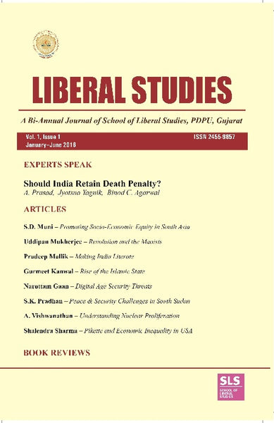 Liberal Studies : a Bi-Annual Journal of School of Liberal Studies, Pdpu, Gujarat (Vol. 1, Issue 1) - Gyan Books - Distacart