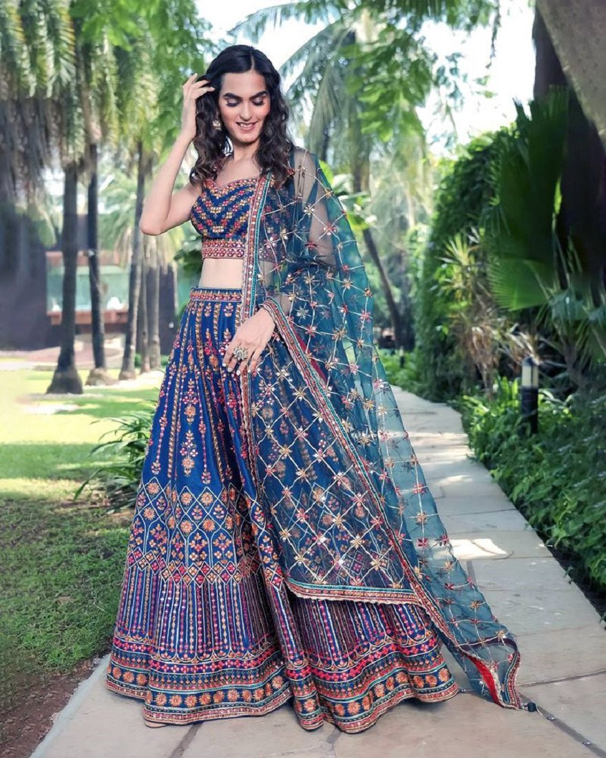 Lehenga Mart Glamorous Designer Lehenga Choli for Bridal and Bridesmaids Wedding Wear Choli - Distacart