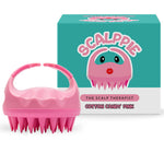 Thumbnail for Scalppie Silicon Hair Scalp Massager & Shampoo Brush Scrub - Hair Growth & Anti Dandruff - Baby Pink