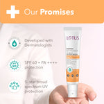 Thumbnail for Lotus DermaBotanics 5% Niacinimide Complex + Green Tea UV Bright Sunscreen SPF 60 + PA++++ additional image 3