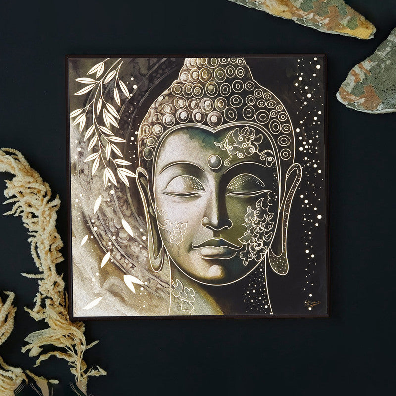 Tehzeeb Creations Golden Embossed Wall Painting