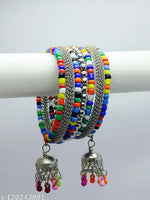 Thumbnail for Tehzeeb Creations Women's Multi Colour Oxidised Openable Bangle