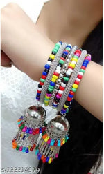Thumbnail for Tehzeeb Creations Women's Multi Colour Oxidised Openable Bangle