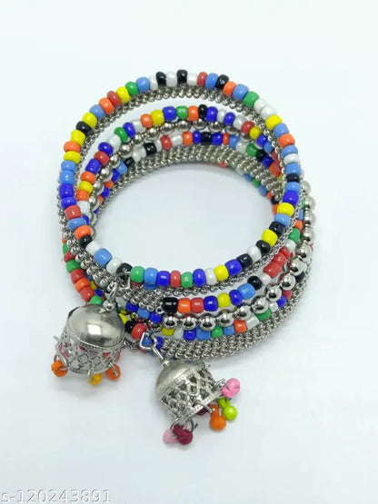 Tehzeeb Creations Women's Multi Colour Oxidised Openable Bangle - Distacart