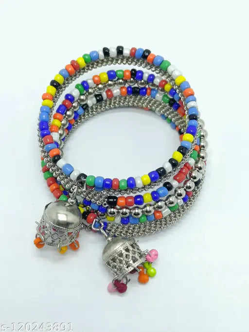 Tehzeeb Creations Women's Multi Colour Oxidised Openable Bangle