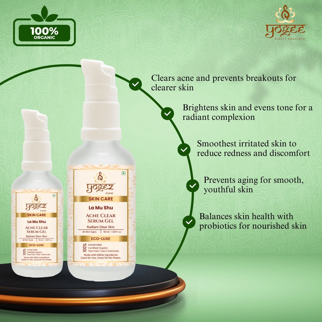 Yogez La Mu Shu Acne Clear Serum Gel - Distacart