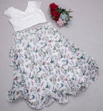 Thumbnail for Preksha Creation Indian Festive Georgette Digital Print Women Lehenga Choli And Crop Top - White - Distacart