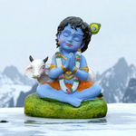 Thumbnail for Krishna Laddu Gopal Murti with Cow - Dista