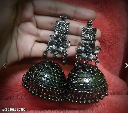 Tehzeeb Creations Women's Antique Colour Oxidised Earrings - Distacart