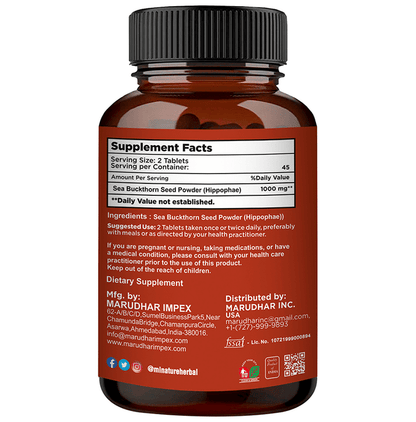 Minature Sea Buckthorn Seed Tablet