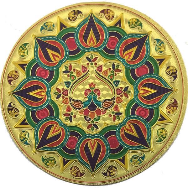 Stickerbazaar Micro Golden Embossing Rangoli Stickers - Distacart