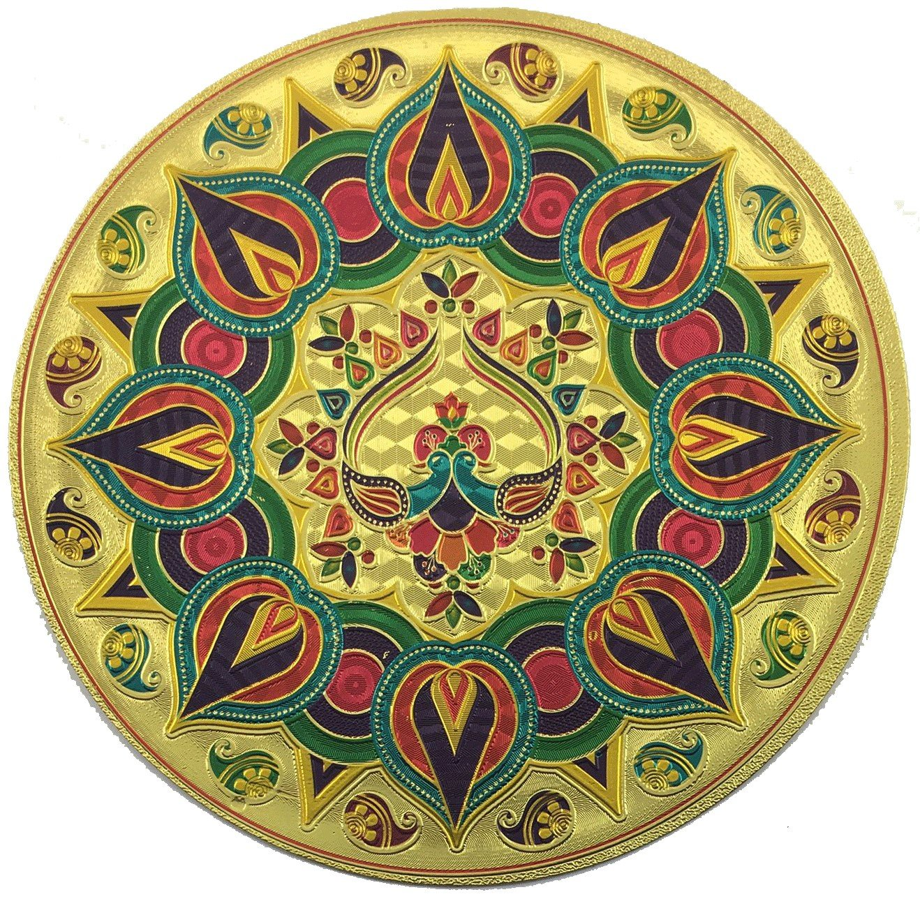 Stickerbazaar Micro Golden Embossing Rangoli Stickers - Distacart