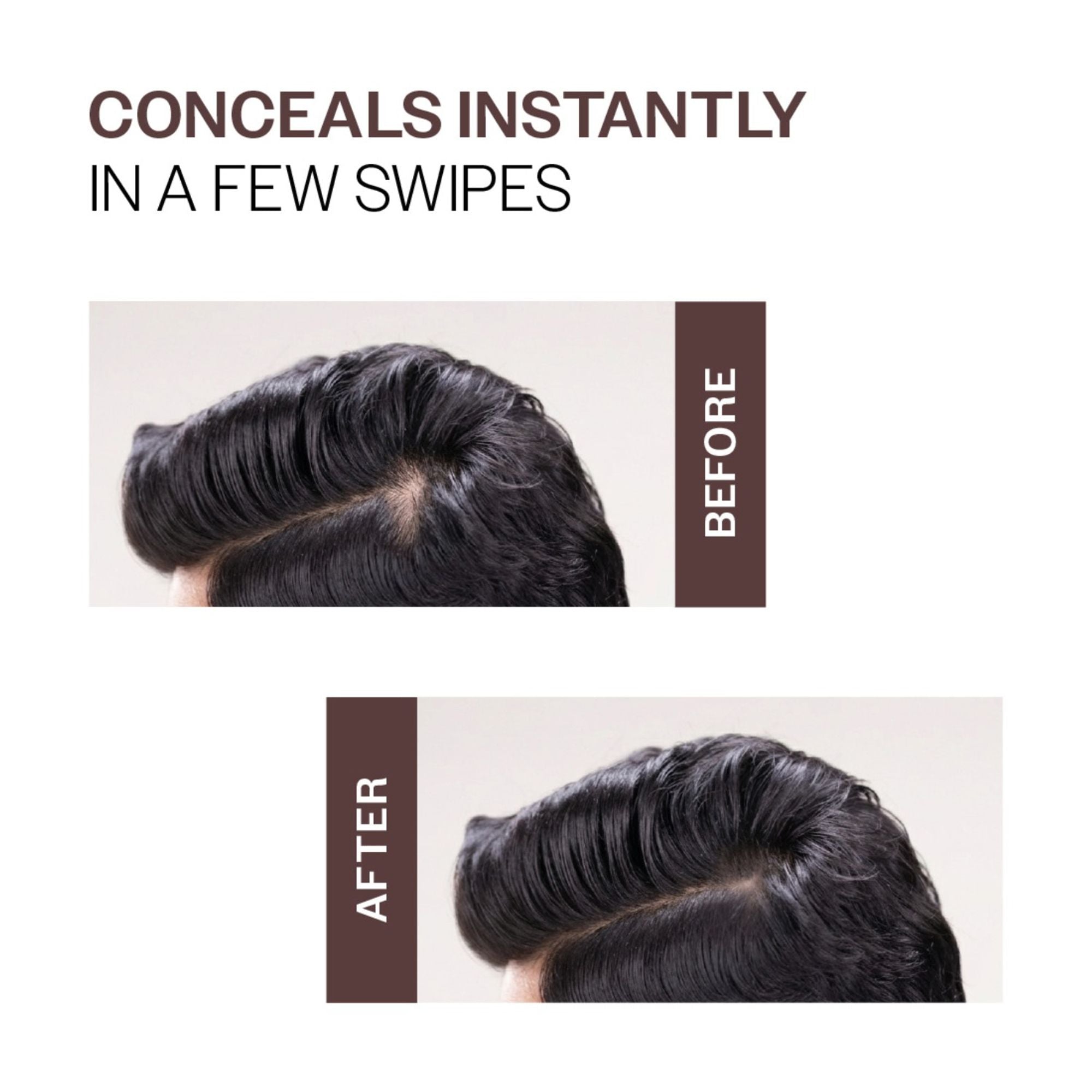 Bare Anatomy Cover-Up Hair Powder 100% Instant Grey Coverage Seamless Natural Finish - Brown - Dista