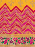 Thumbnail for Lorenvalley Fashion Yellow Brocade Fabric Lehenga & Unstitched Blouse With Dupatta - Distacart