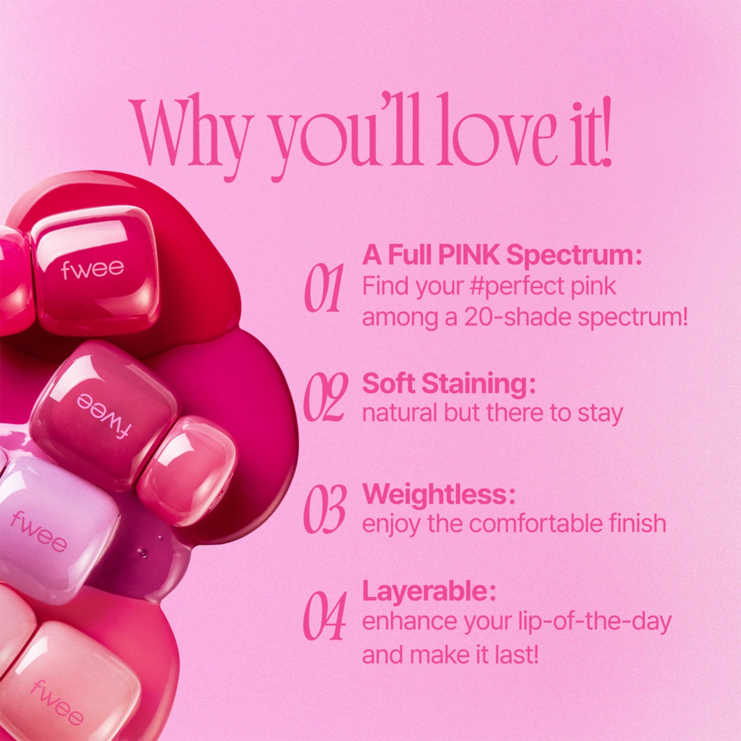 fwee Pink Obsession Stay-Fit Lip Tint - M05 Code Pink - Distacart