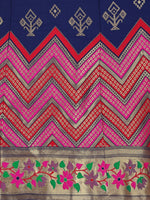 Thumbnail for Lorenvalley Fashion Blue Brocade Fabric Lehenga & Unstitched Blouse With Dupatta - Distacart