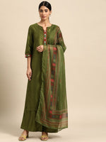 Thumbnail for All About You Floral Yoke Design Regular Kurta with Palazzos & Dupatta - Distacart
