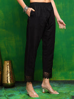 Thumbnail for Pakistani Printed Kurta With Pant & Dupatta, Black - Hiral Fashion - Dista