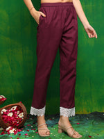 Thumbnail for Pakistani Printed Kurta With Pant & Dupatta, Pink - Hiral Fashion - Dista