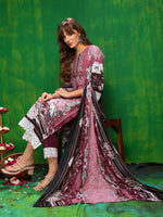 Thumbnail for Pakistani Printed Kurta With Pant & Dupatta, Pink - Hiral Fashion - Dista